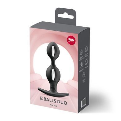 Анальные шарики Fun Factory B BALLS DUO Black, эффект вибрации, диаметр 3,2 и 3,6 см SX3689 фото