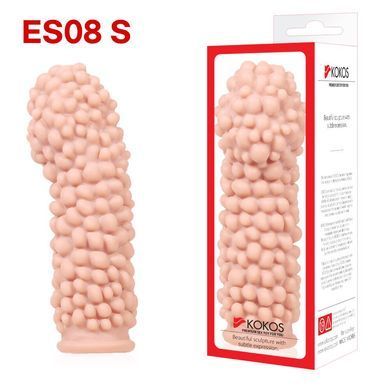 Насадка на член Kokos Extreme Sleeve ES.08 размер S, утолщающая, стимулирующий рельеф SX1446 фото