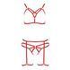 Комплект белья Passion Exclusive MAGALI SET OpenBra S/M, red, стрэпы, лиф, трусики и пояс PS23802 фото 4