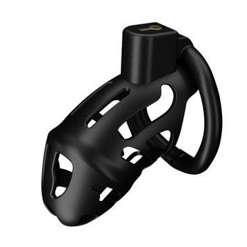 Клетка для пениса LOCKINK SEVANDA Naja-Cobra Chastity Cage Satin Black, 3 кольца разных размеров SX0872 фото