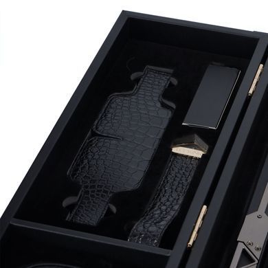 БДСМ-набор LOCKINK All-in-1 BDSM Play Kit, черный, кожа с тиснением, предметы для бондажа, шибари, ваксплея SX0819 фото