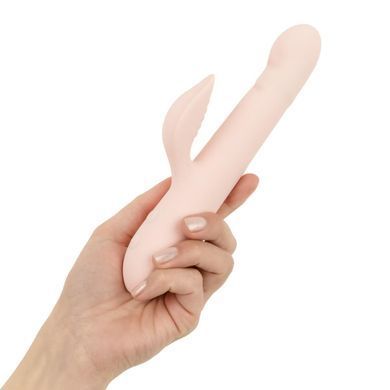 Вібратор-кролик із пульсацією Good Vibes Only &ndash; SHAI Thrusting Vibrator Soft Silicone &ndash; Pink, 3 мотори SX3073 фото