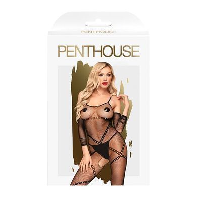 Бодистокинг с контрастным узором Penthouse - Under Arrest Black XL SO5309 фото