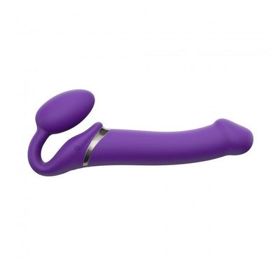 Безремінний страпон з вібрацією Strap-On-Me Vibrating Violet L, діам. 3,7 см, пульт ДК, регульований SO3826 фото