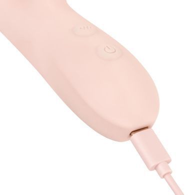 Вібратор-кролик із пульсацією Good Vibes Only &ndash; SHAI Thrusting Vibrator Soft Silicone &ndash; Pink, 3 мотори SX3073 фото