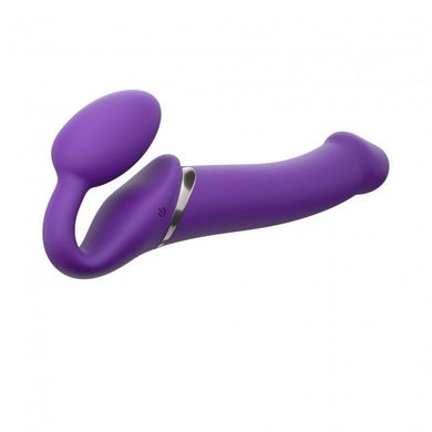 Безремневой страпон с вибрацией Strap-On-Me Vibrating Violet L, диам. 3,7см, пульт ДУ, регулируемый SO3826 фото