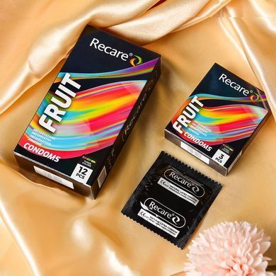 Презервативы Holographic Recare Color Fruit Flavour Condoms 3 шт, ароматы: мята, банан, клубника
