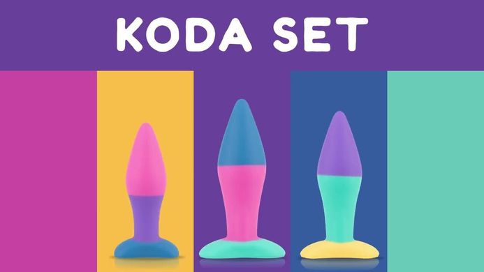 Набор анальных пробок PMV20 Koda – Butt Plug Set, диаметр 2,9 см, 3,9 см, 5 см SO8897 фото