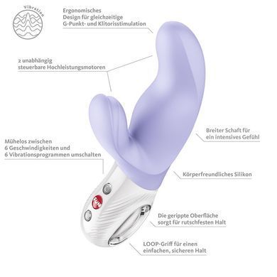 Вібратор-кролик Fun Factory MISS BI Purple, 2 незалежні мотори, діаметр 4,2 см SX4243 фото