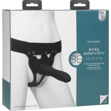 Страпон-унисекс Doc Johnson Body Extensions &ndash; Be Strong, полая насадка SO6058 фото