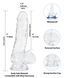 Прозрачный фаллоимитатор на присоске ADDICTION &mdash; Clear Dildo with Balls 7&Prime;, вибропуля в подарок SO5581 фото 2