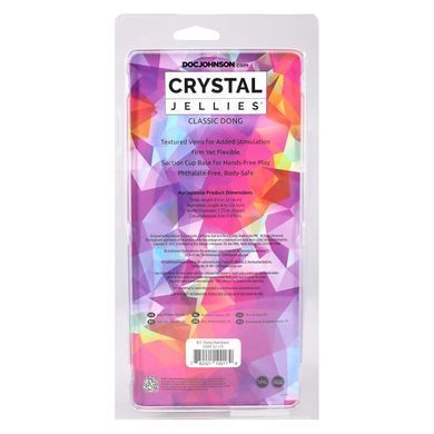 Фаллоимитатор Doc Johnson Crystal Jellies - 8.5 Inch Сlassic Dong - Rainbow SX4440 фото
