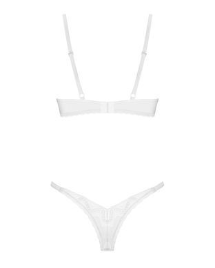 Комплект Obsessive Alissium 2-pcs set, XS/S, мереживо, ліф з м&rsquo;якою чашкою, трусики танга SX0603 фото