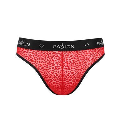 Мужские полупрозрачные трусы Passion 031 SLIP MIKE XXL/XXXL Red, под леопард SO7566 фото