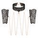 Кружевные наручники и воротник Rosy Gold - Lace Cuffs and Collar - Black SX1196 фото 1
