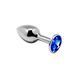 Металлическая анальная пробка с кристаллом Alive Mini Metal Butt Plug Blue S SO5998 фото 1