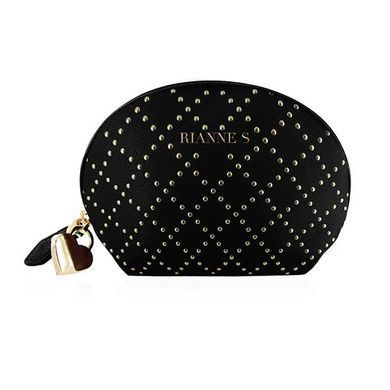 Вибропуля RIANNE S &ndash; Classique Vibe мини-вибратор на 7 режимов, чехол-косметичка Stud Black SO3860 фото