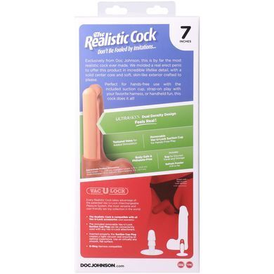 Фалоімітатор Doc Johnson The Realistic Cock ULTRASKYN - 7 Inch with Balls Vanilla SX4442 фото