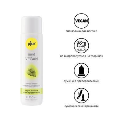 Лубрикант на водной основе pjur med Vegan 100 мл, только веганские ингредиенты PJ12690 фото