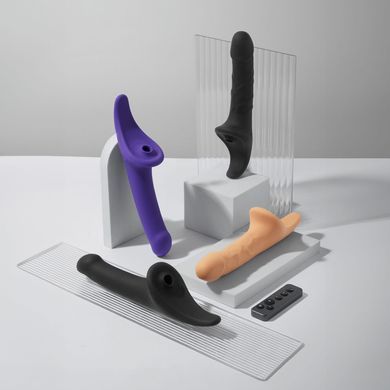 Вібронасадка для страпону з вакуумною стимуляцією Strap-On-Me Multi Orgasm Dildo S Purple SX4032 фото