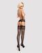 Сетчатые чулки-стокинги с имитацией гартеров Obsessive Garter stockings S500 S/M/L, черные SO7273 фото 3