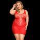 Сексуальна сітчаста сукня JSY &laquo;Пристрасна Евелін&raquo; Plus Size, Red, мереживо, відкрита спинка SO8387 фото 1