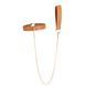 Ошейник с поводком LOCKINK Tied Collar with Leash Set, коричневый, цепь с кожаной петлей и карабином SX0828 фото 2